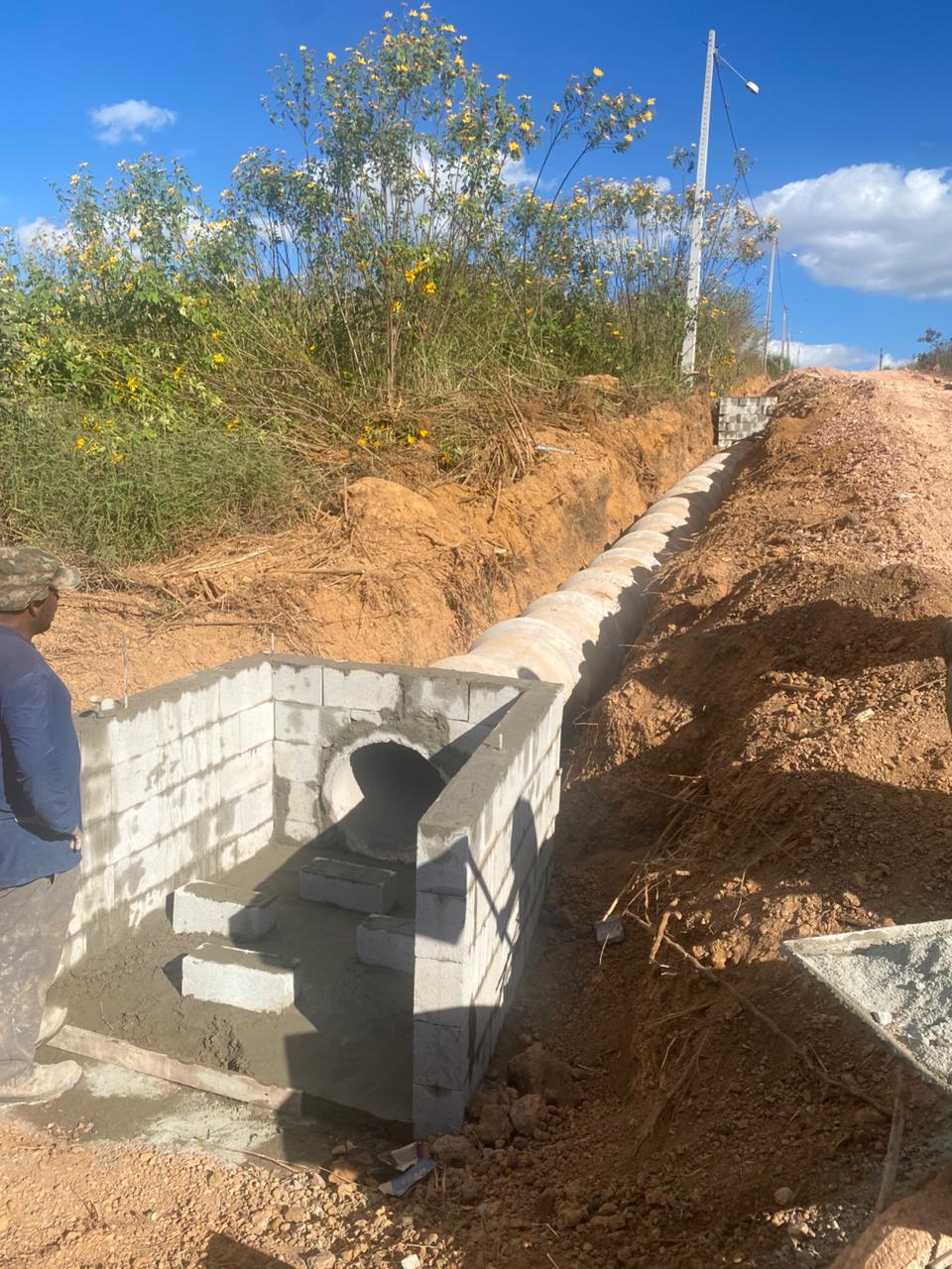 Obra de águas pluviais